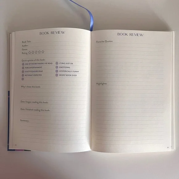 DesignWorks Ink Cream Journal with Blue Ribbon - Picture 3 of 5